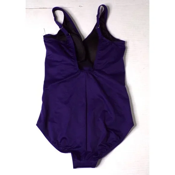 🆕 MIRACLESUIT Oceanus Slimming One Piece Swimsuit 12 Purple - Picture 10 of 11